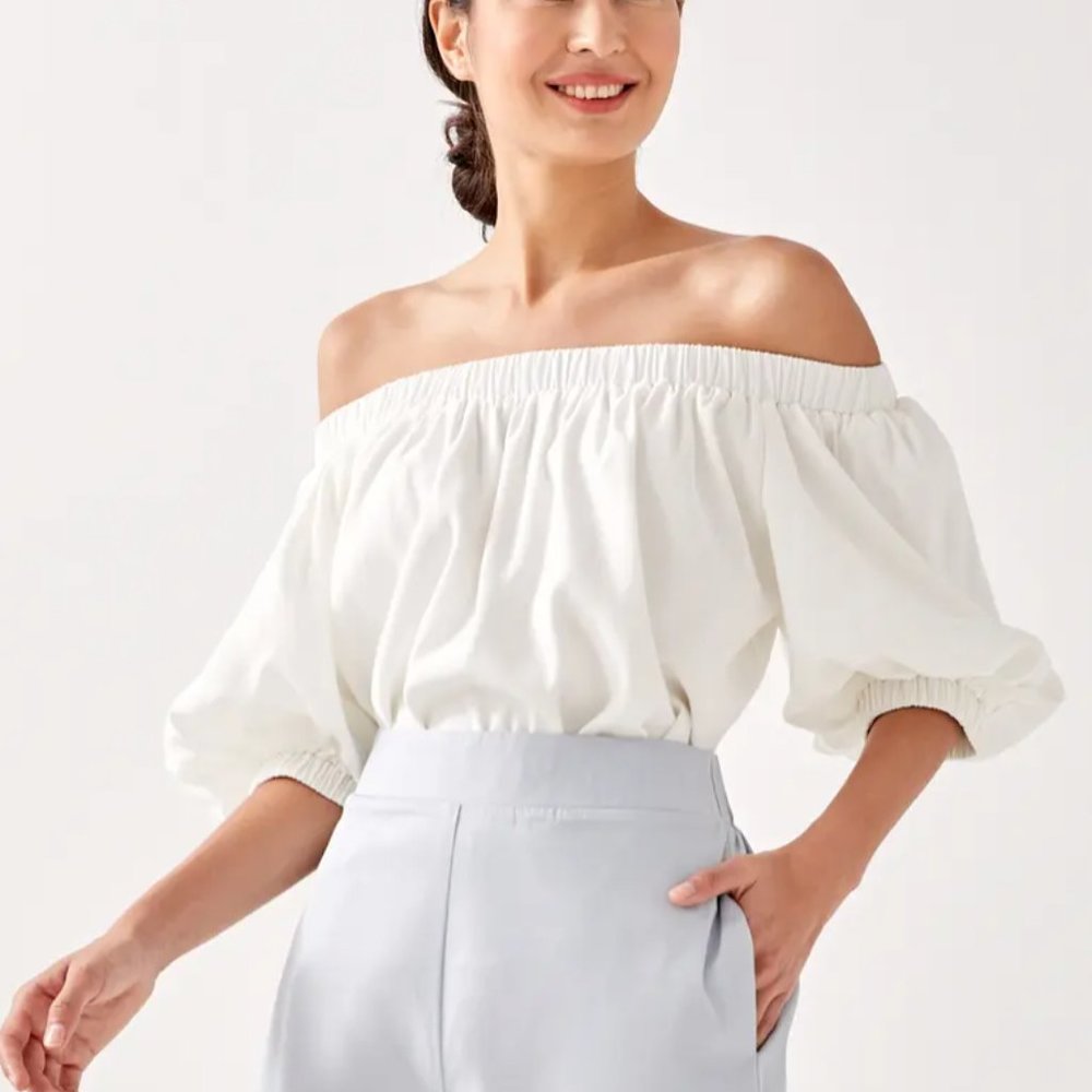 Off Shoulder Puff Sleeve Top